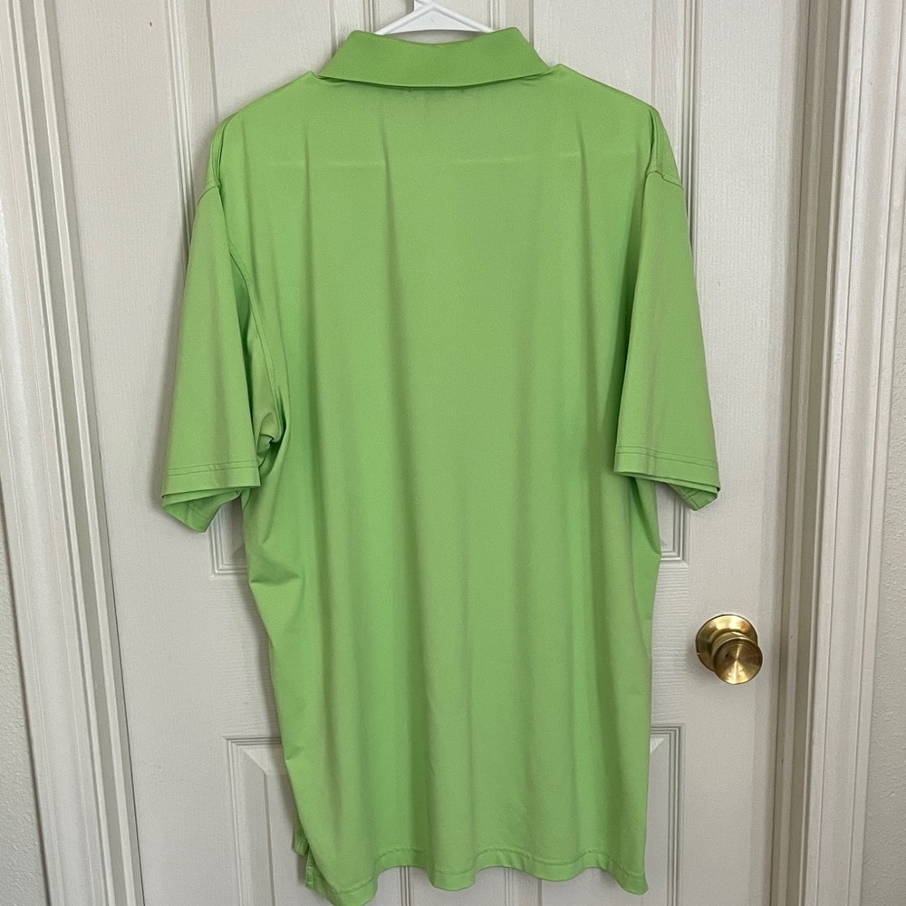 Peter Millar Summer Comfort Neon Green Polo Shirt Size L - Picture 3 of 7